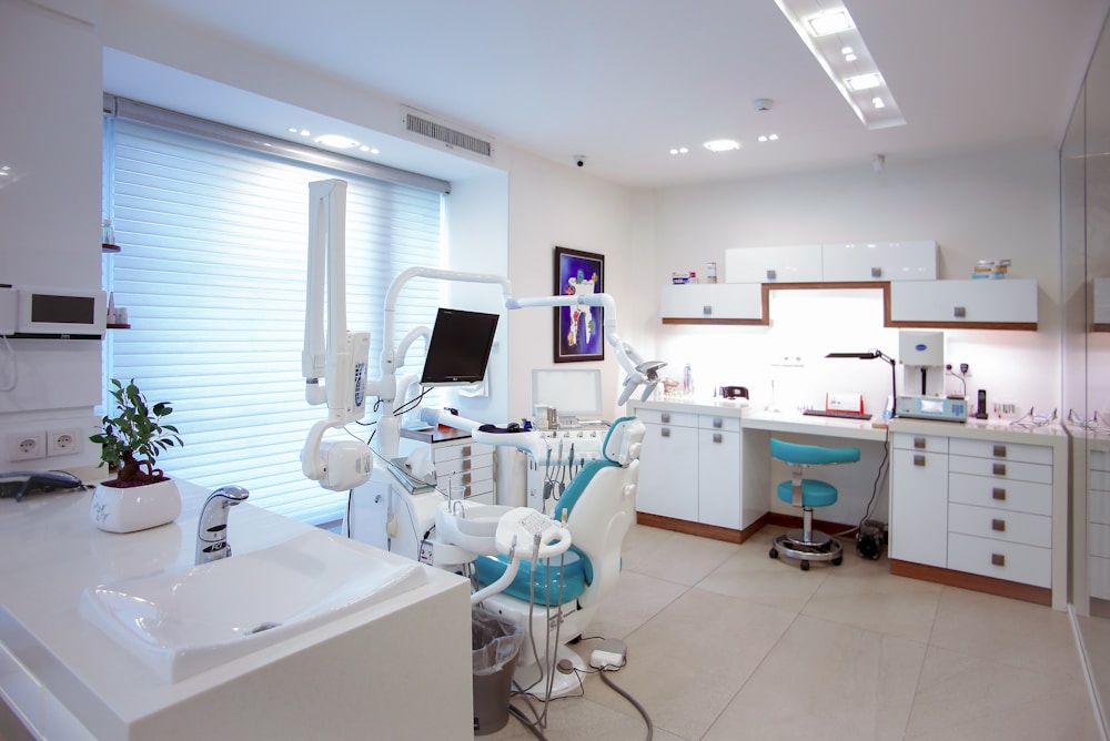 Doctor consulting with patient in serene modern medical lounge